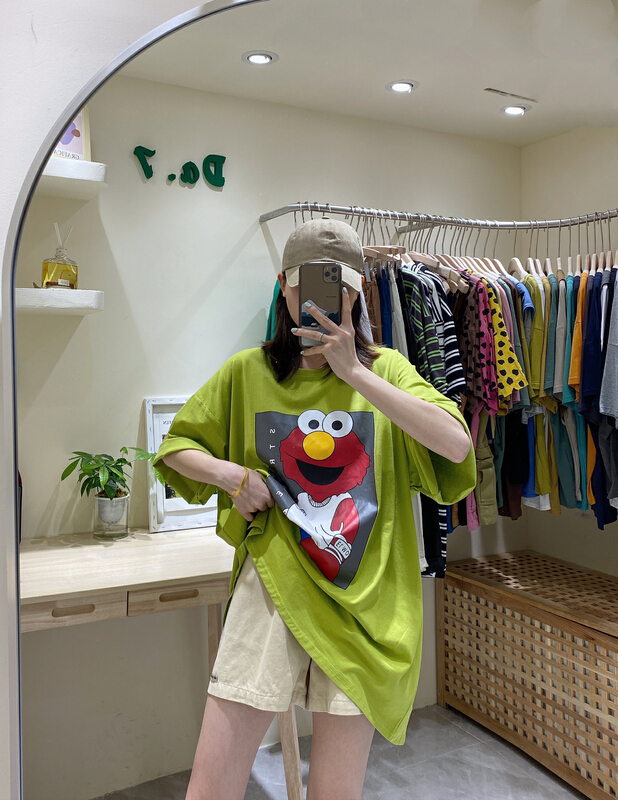 [da. 7] fashionable and versatile cartoon round neck printed short sleeve T-shirt (T-shirt only) ys1-2599# LSL
