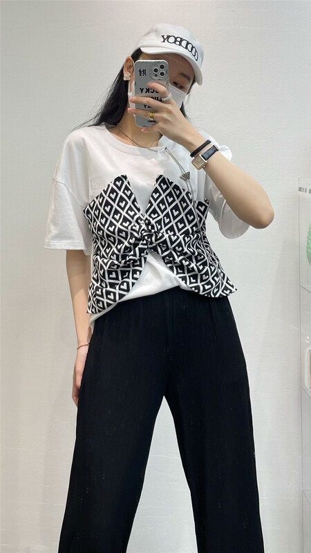 [sk-11] fake two love fashion printed short sleeve T-shirt 3601# XYJ
