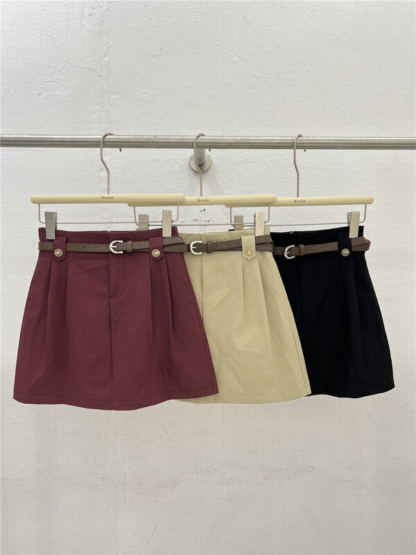 [Kexin] minimalist casual slim casual shorts (with belt) ys1-6152# LSL