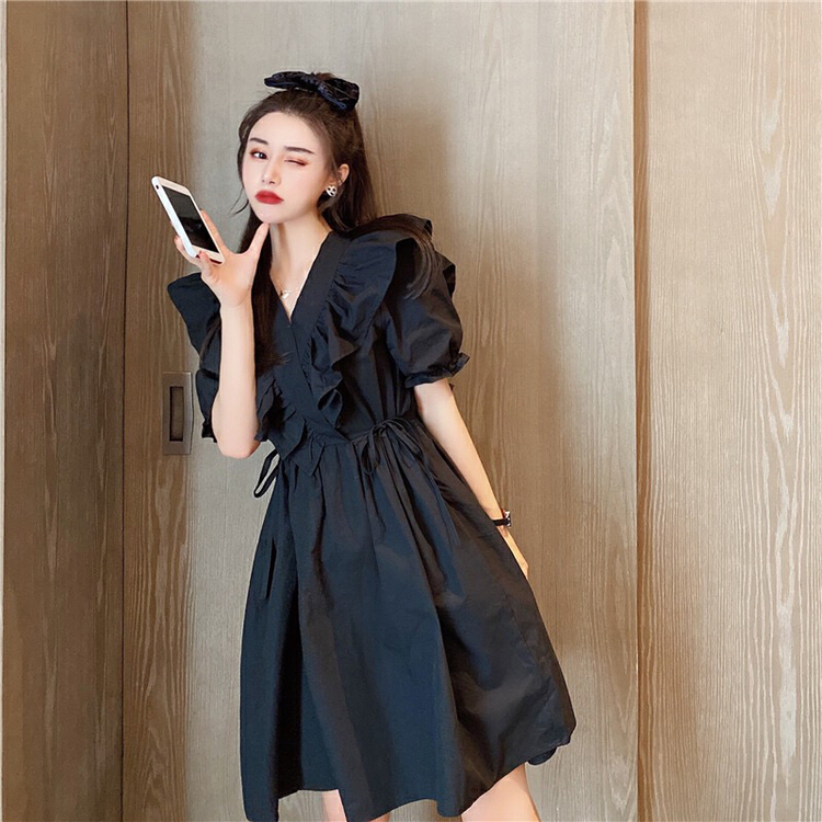 New year in early spring! [XY] narrow waist and slim temperament V-neck dress 1003# WPL