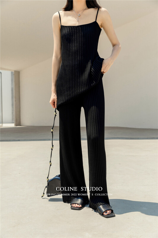 【COLINE】時尚百搭寬鬆純色休閒褲  C2150B#  HYY