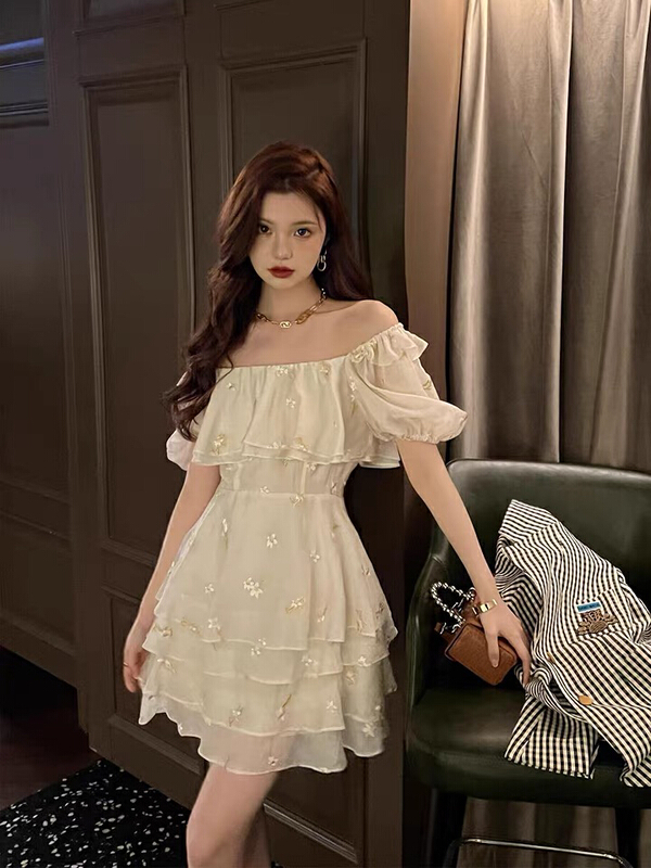 [L.L studio] sexy embroidered waistband dress 7671# PCZ