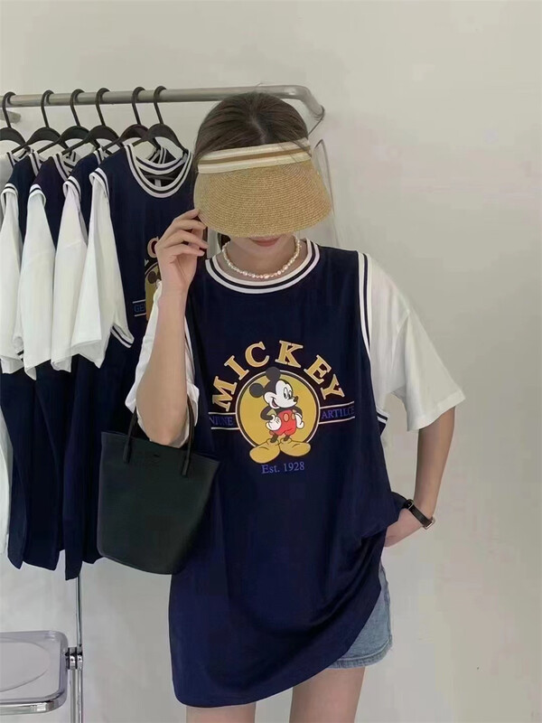 [Duomi] fake two fashion niche short sleeve T-shirt 590# zxl