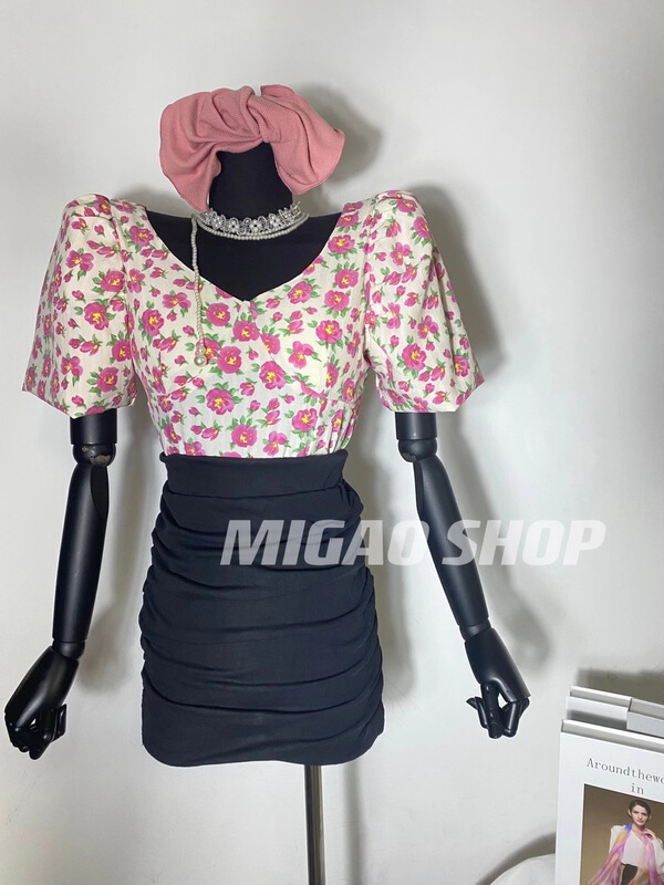 [d.ffstudio] Korean flower short sleeved shirt 1025# WTT