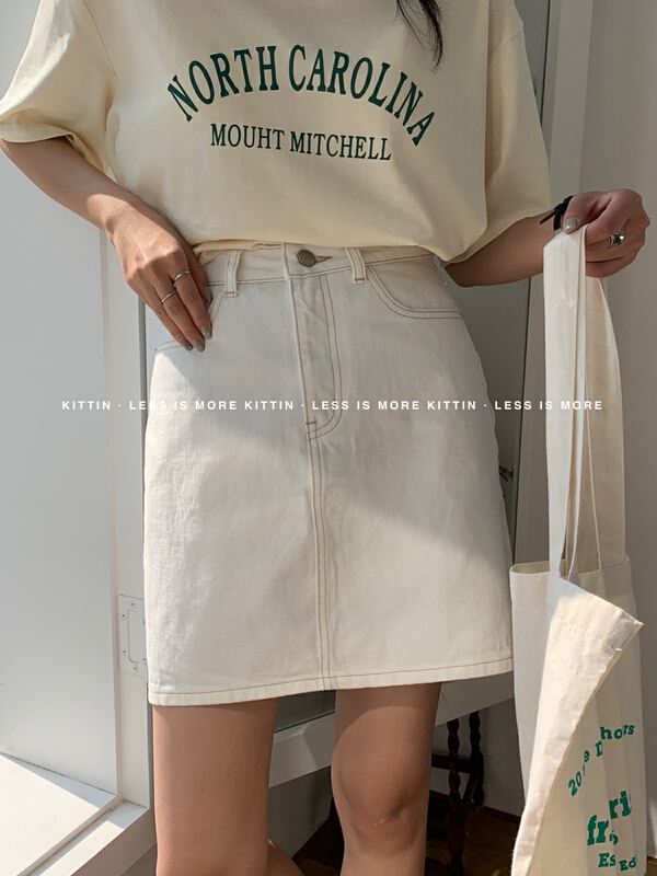 goods in stock! New in early summer! [Kittin] Korean version high waist slim A-line denim skirt ys1-616# XYY