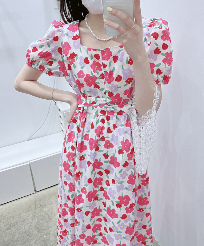 New in early summer! [SYL] Korean floral bandage slim dress 5166# L