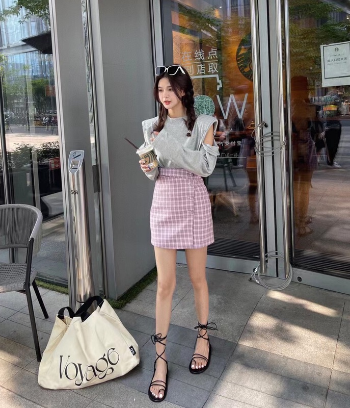 [M2 +] simple and versatile off shoulder sunscreen shirt (excluding skirt) 06090# WTT
