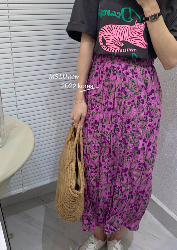 goods in stock! New year in early spring! [Xiaolu family] gentle wind floral versatile skirt ys1-80220# WTT