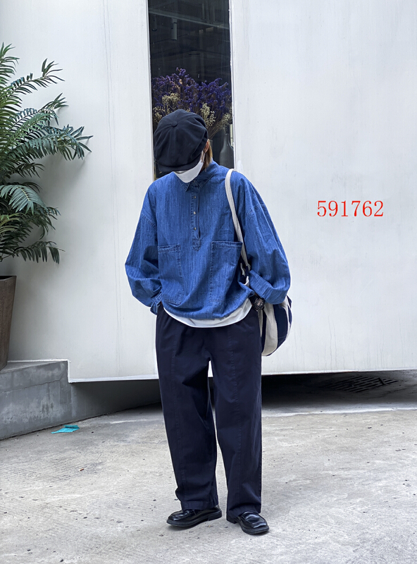 New year in early spring! [fabric] simple and versatile single breasted shirt 591762# XYY