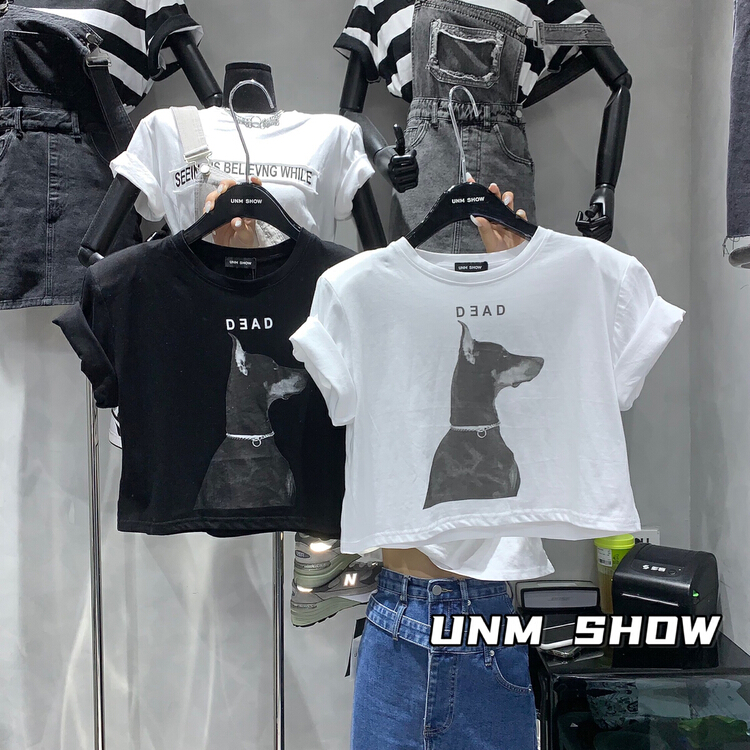 [unm-show] Korean puppy short sleeve T-shirt 6258# WTT