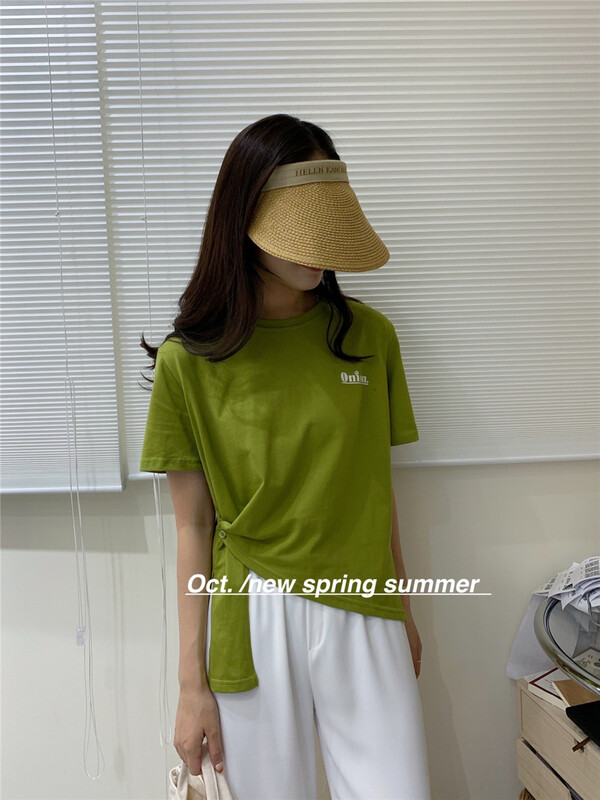[OCT] Korean casual letter short sleeve T-shirt 1505# hjy