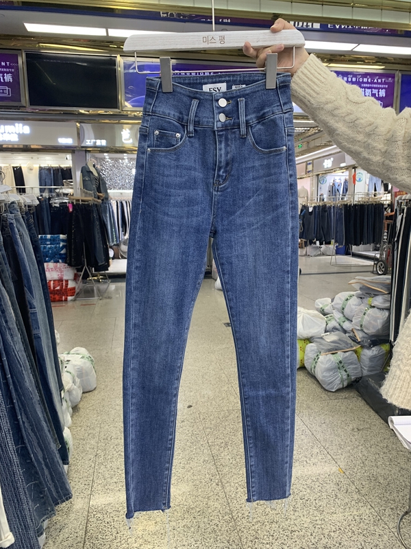 New year in early spring! [x2 Fansi feather] high waist elastic Slim Fit Jeans 8156# WTT