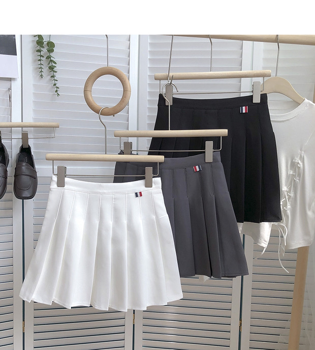 New year in early spring! [Gangan] Korean version sweet and versatile high waist light proof A-shaped pleated skirt 6322# ll