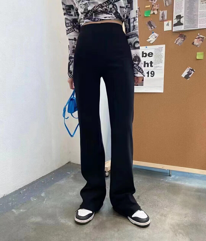 New in early summer! [rainbow] bifurcated pit strip casual pants 28663# WTT