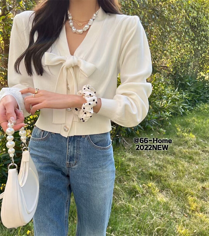 goods in stock! New year in early spring! [66 home] Korean version single breasted solid color knitted cardigan 6731# PCZ