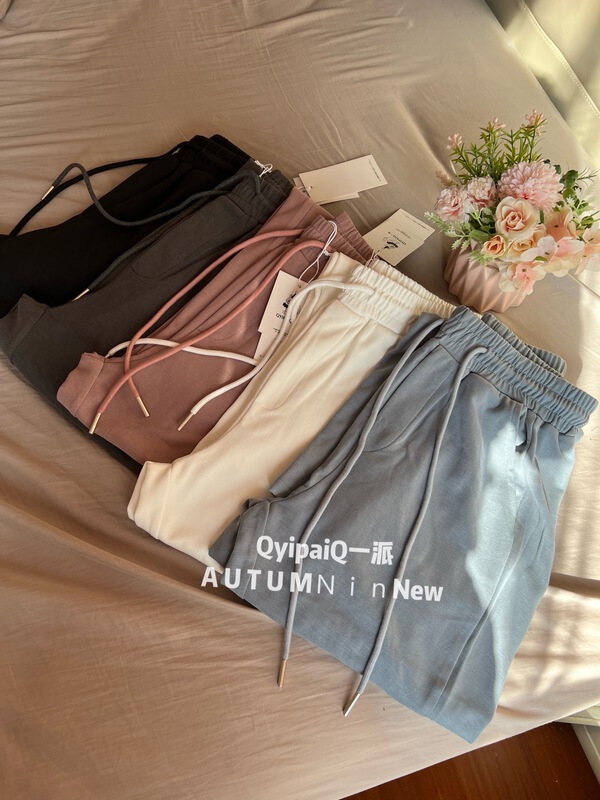 New year in early spring! [q-style] elastic waist personalized split casual pants 2212# HBx
