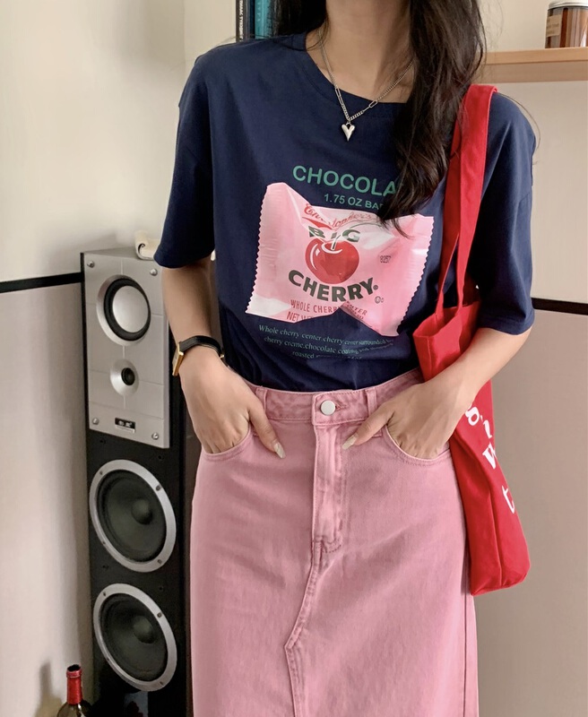 Original price 43.99! New in early summer! [Linai] Korean funny printed ins short sleeve T-shirt 121c129# zxx