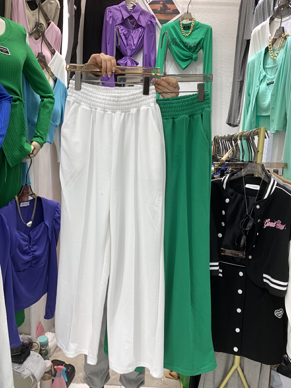 New year in early spring! [FF. Studio] Vintage elastic waist solid casual pants 2669# ozq