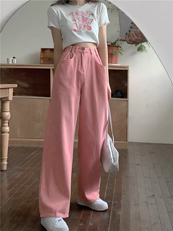 New in early summer! [Jiajia] Korean versatile wide leg jeans 8626# L