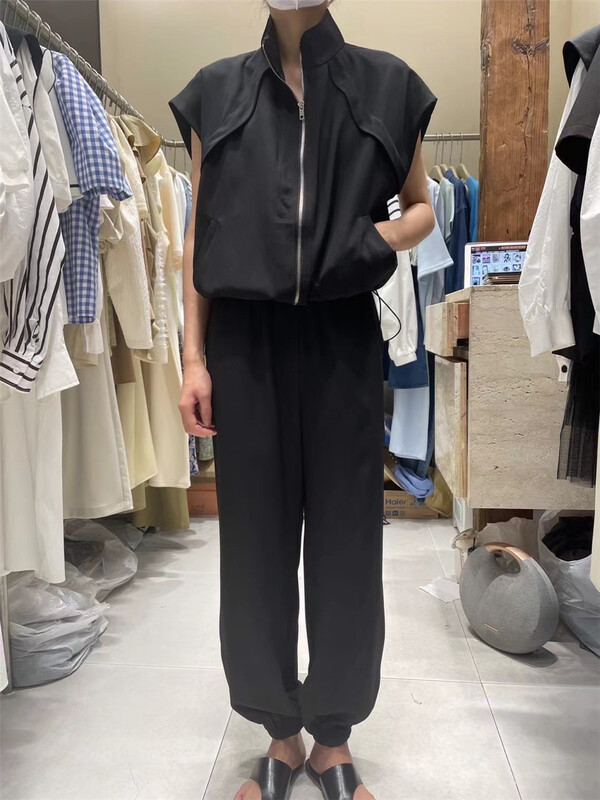 [dream fly] casual zipper Vest + versatile casual pants two piece suit 61093# XJ