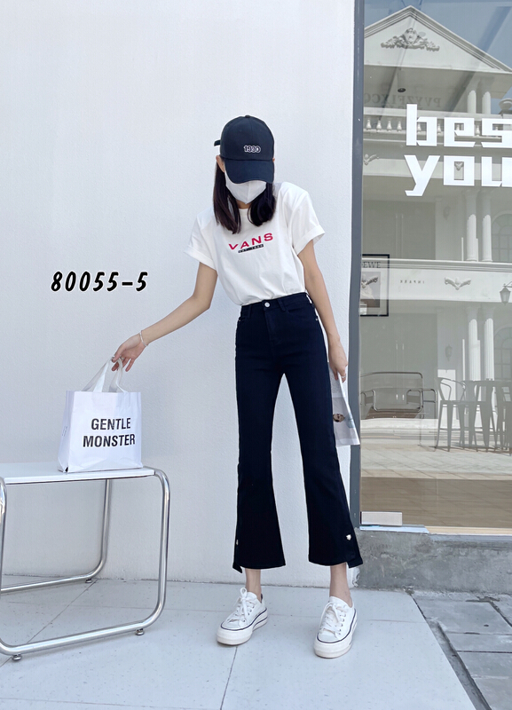 [Mina] Korean stretch micro flare jeans 80055# LSW