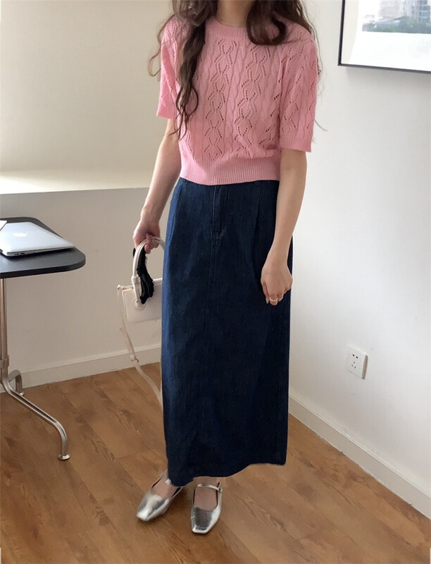 [bluepops] Korean simple slim skirt a2335# zxl