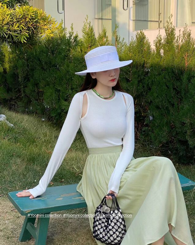 New year in early spring! [yoomini] crew neck Pullover solid color versatile bottoming shirt c12333# jhy