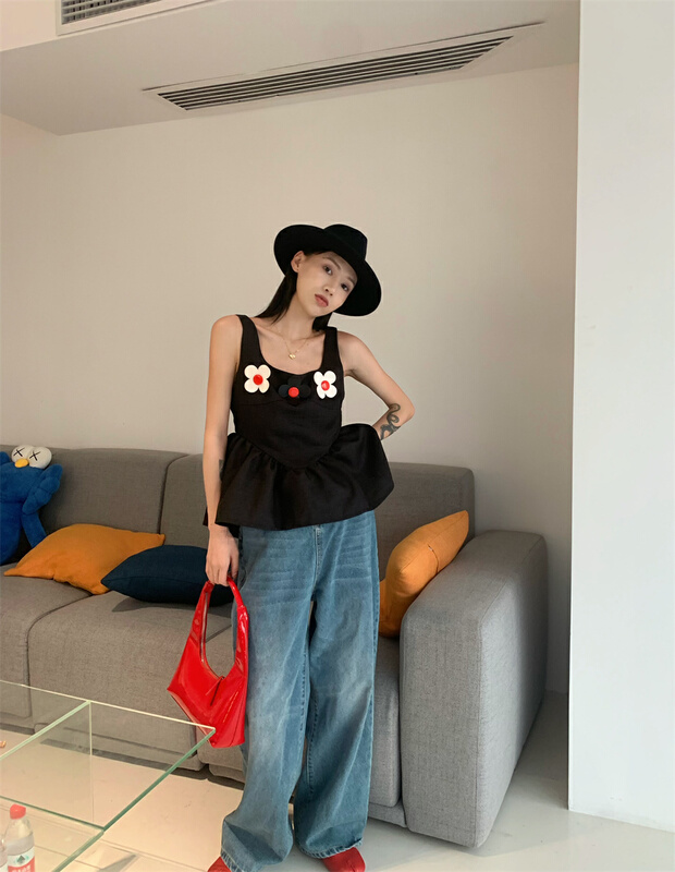 [ICC] three dimensional floret short vest / sling 8128\pcz