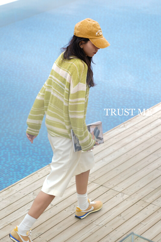New year in early spring! [trust me] new color striped sweater (8% alpaca, 20% wool) 66690# jhy