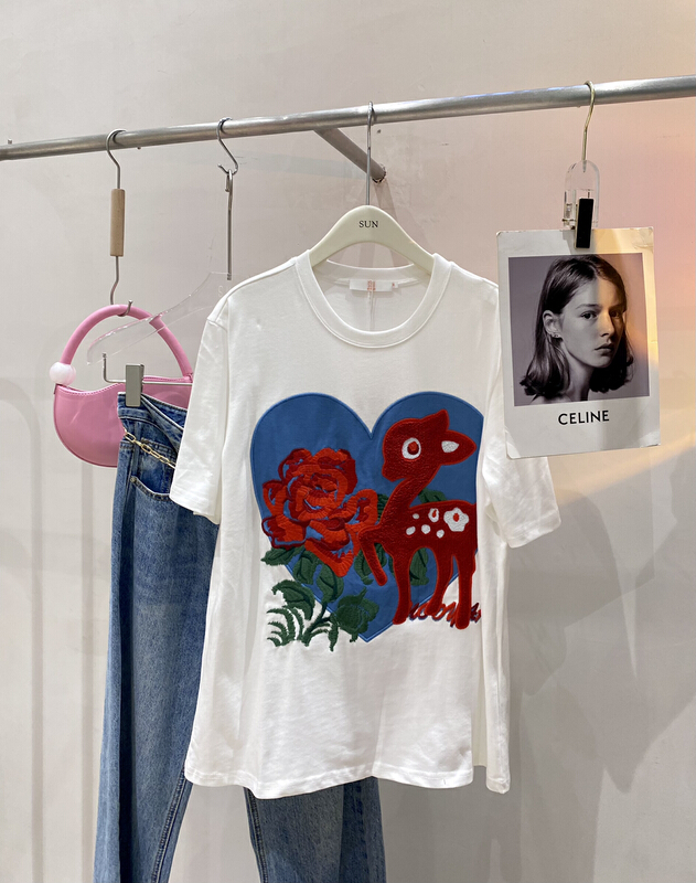 New in early summer! [sun] round neck versatile Pullover short sleeve T-shirt t730# lwy
