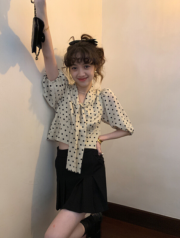 New in early summer! [wgwe] wave point fashion shirt 1562# PCZ