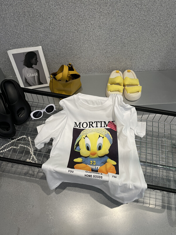 New in early summer! [bobo1972] Korean casual cartoon printed short sleeve T-shirt ay229520# ozq