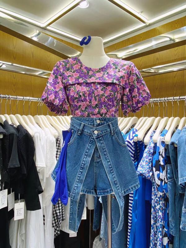 [Mumu season] versatile and slim denim shorts 9156# zxl