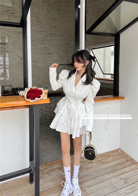 New year in early spring! [how and me Cheng Xi] heavy industry fashion retro waist dress ys2-8122# LSL
