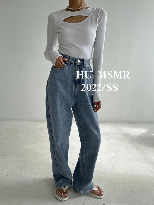 New year in early spring! [Hu] round neck loose hollow out long sleeve T-shirt 6382# zyh