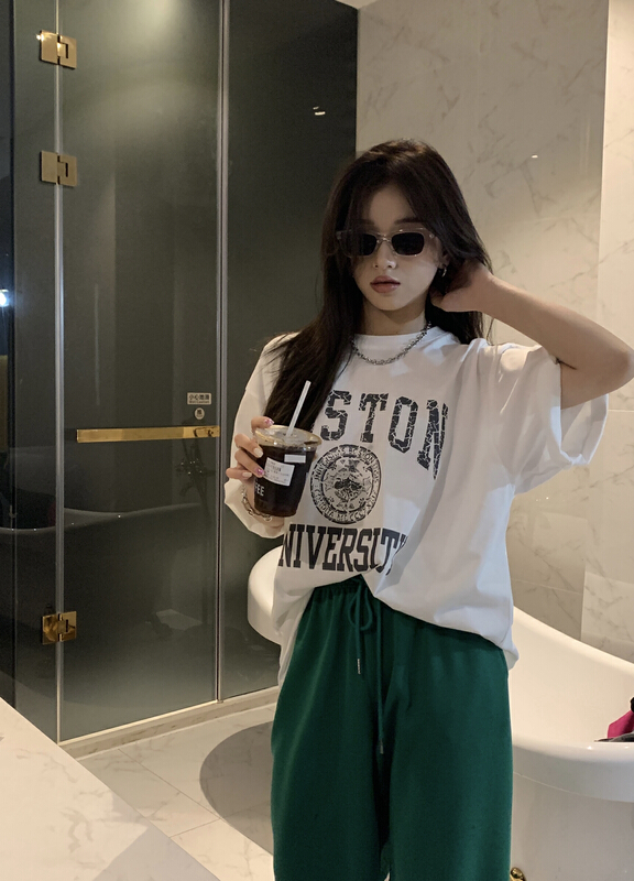 [11An] Vintage casual loose short sleeve T-shirt a6605# LSL