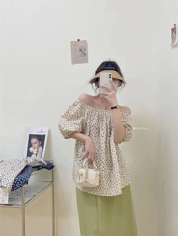 [broccoli] gentle wind broken flower temperament small shirt 8061# zjy