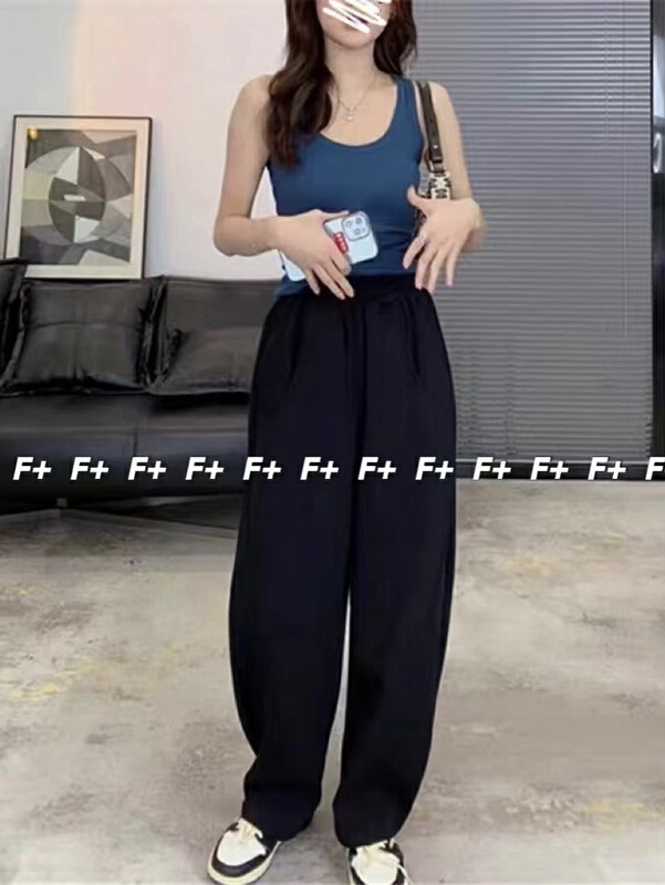 【F】 Korean casual comfortable elastic waist trousers 1321# HBx