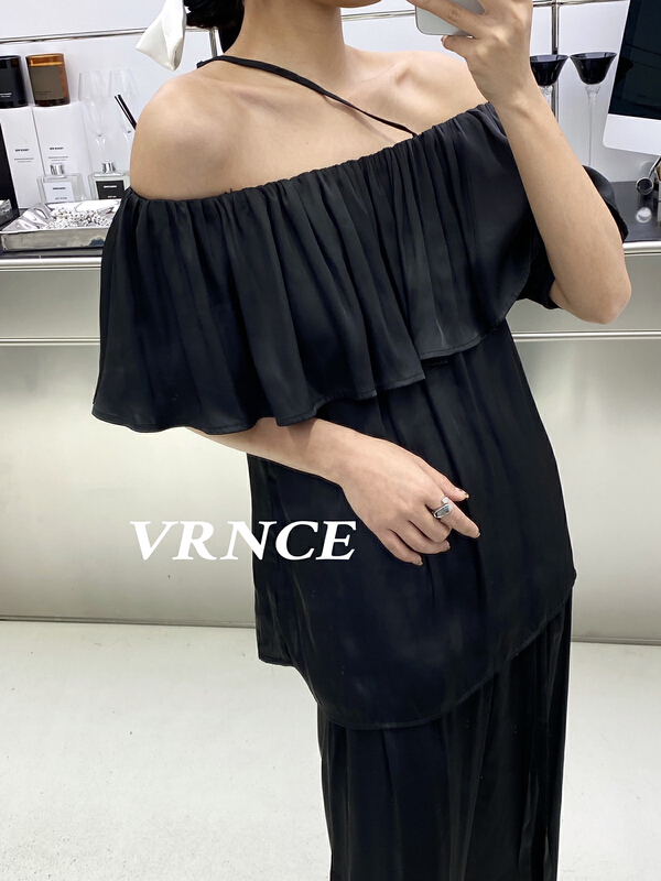 [Vince] off shoulder fashion versatile blouse 5205a# XYJ