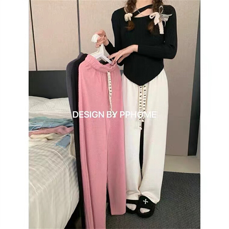 New year in early spring! [yipinjia] pleated letter Korean casual pants 8852# WTT