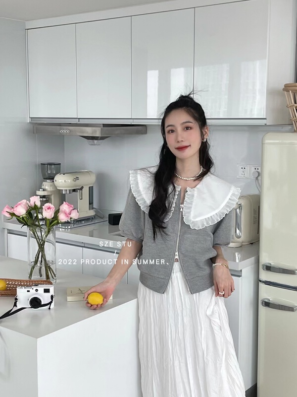 New in early summer! [Sze] Korean style fungus side zipper shirt 90522# zxx