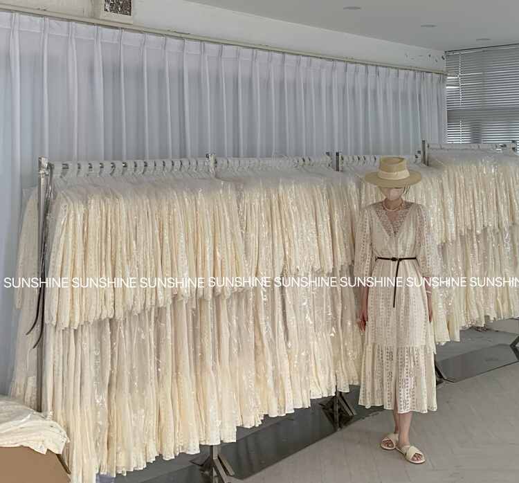 [sunshine] lace temperament advanced dress (with belt) (only dresses) 95222# cqw
