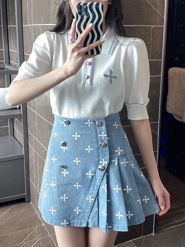 [pan] college style leisure summer new ice silk sweater 00439# PCZ