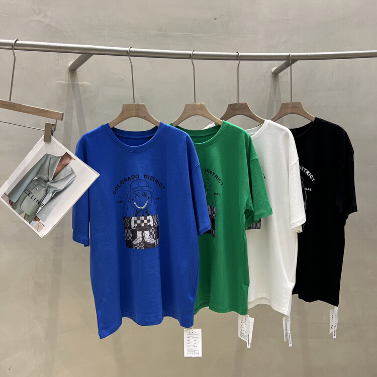 New year in early spring! [o.shazidian] Korean alphabet versatile short sleeve T-shirt 88013# CSX
