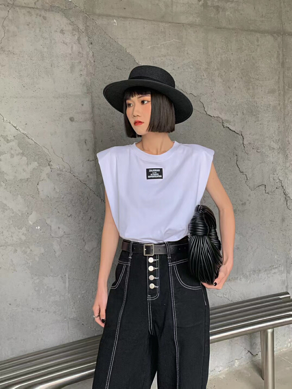 [Yuanxi] Korean loose label sleeveless vest / sling 781-1# LSL