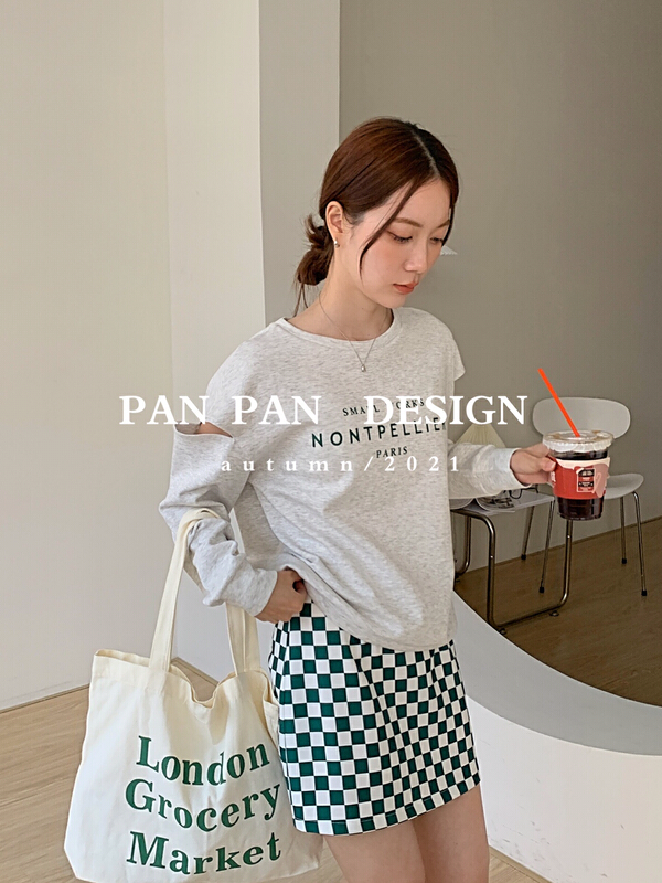New year in early spring! [Panpan] Plaid Korean style skirt 3215-1# cqw
