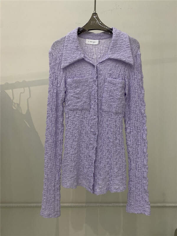Original price 69.00! [nesha SDD] long sleeved breasted solid small shirt ys1-8062# WTT