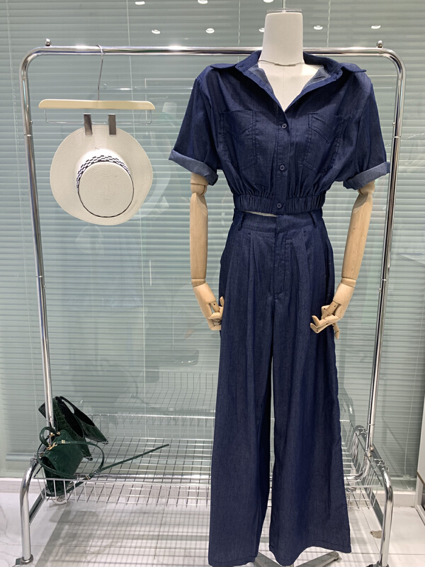 [RM. HH] simple niche fashion shirt + high waist casual pants set 2116# PCZ