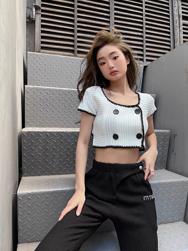 [I do] ice silk double breasted fashion shirt 8162# cqw