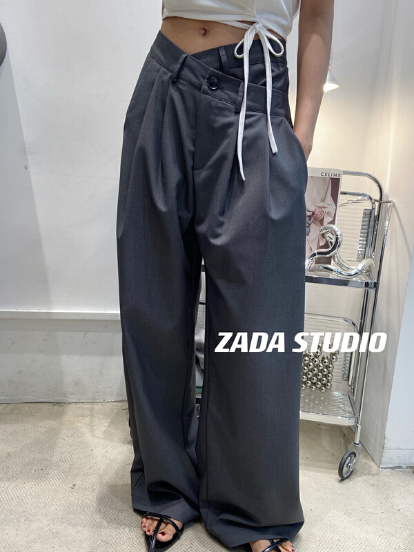 New in early summer! [Zada] high waist design diagonal waist trousers 3223# WTT
